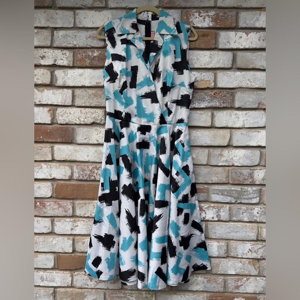 🎨 Bold Strokes, Bigger Drama – Pinup Couture L Brushstroke Dress (BNWOT!)
